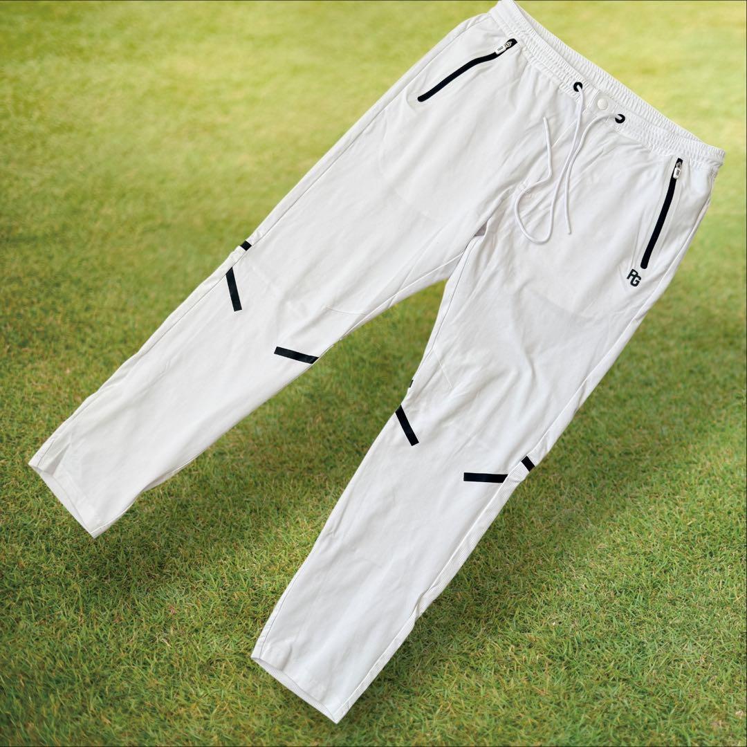パーリーゲイツ　パンツ　白　黒　L〜XL相当 ホワイト　ドライ　ストレッチ　5