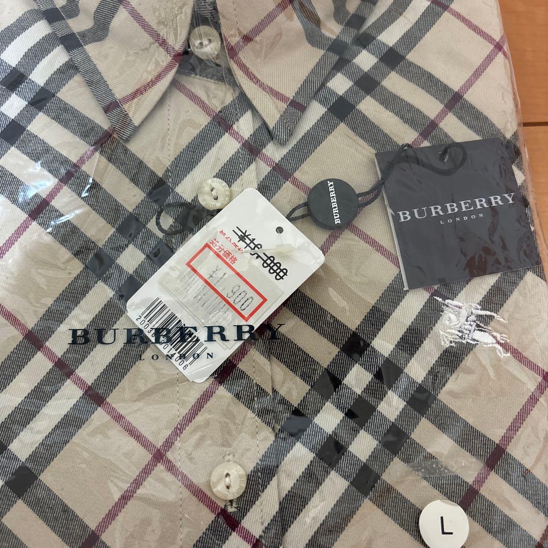 未開封品　BURBERRY チェック柄 長袖シャツ L