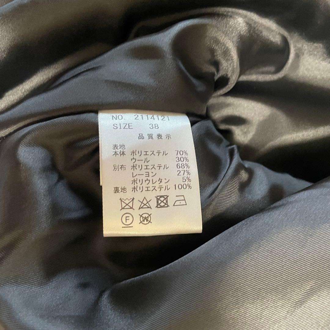 jines ジネス　チェック柄ポンチョコート