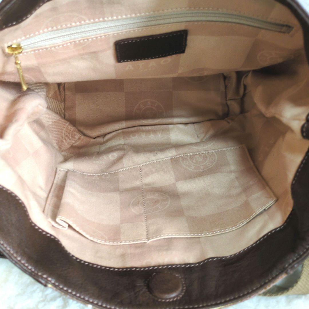 ATAO アタオ 希少 ドゥードゥルディノ 市松模様 2ウェイバッグ 美品❗️