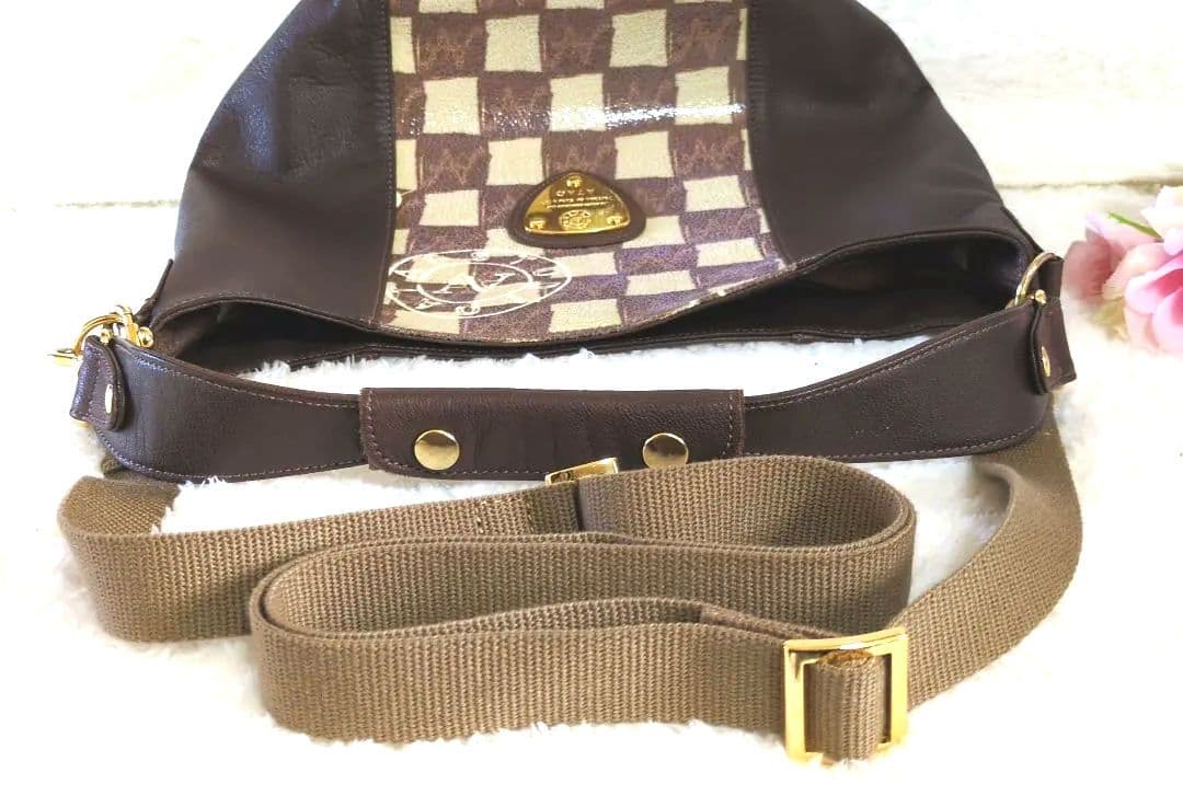 ATAO アタオ 希少 ドゥードゥルディノ 市松模様 2ウェイバッグ 美品❗️