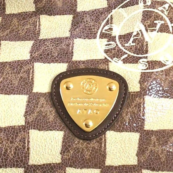 ATAO アタオ 希少 ドゥードゥルディノ 市松模様 2ウェイバッグ 美品❗️