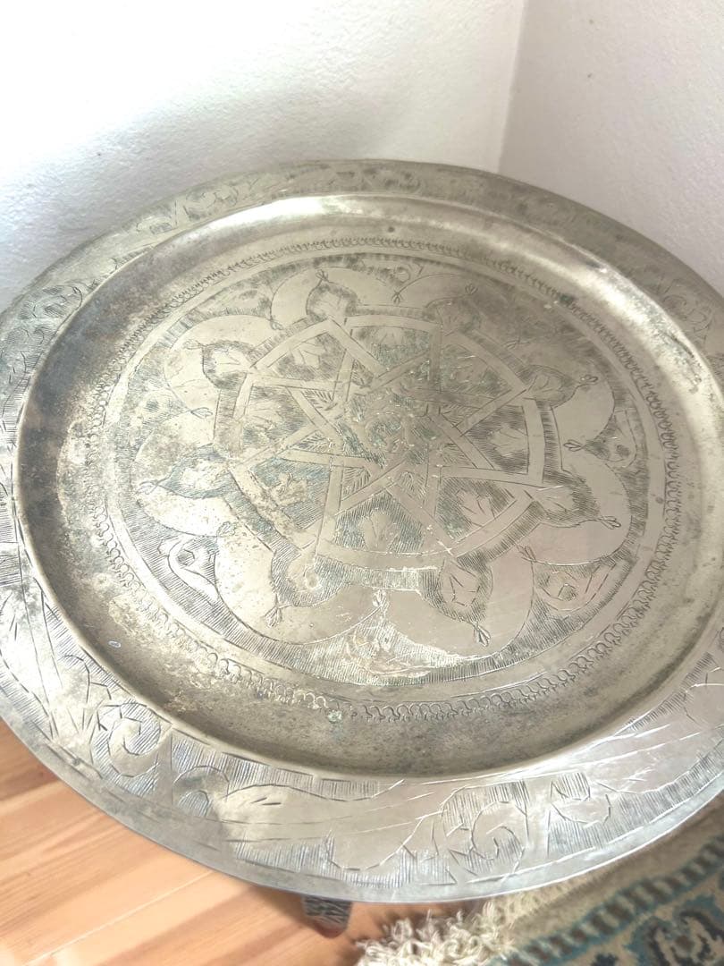 モロッコ　ティーテーブル　シルバー