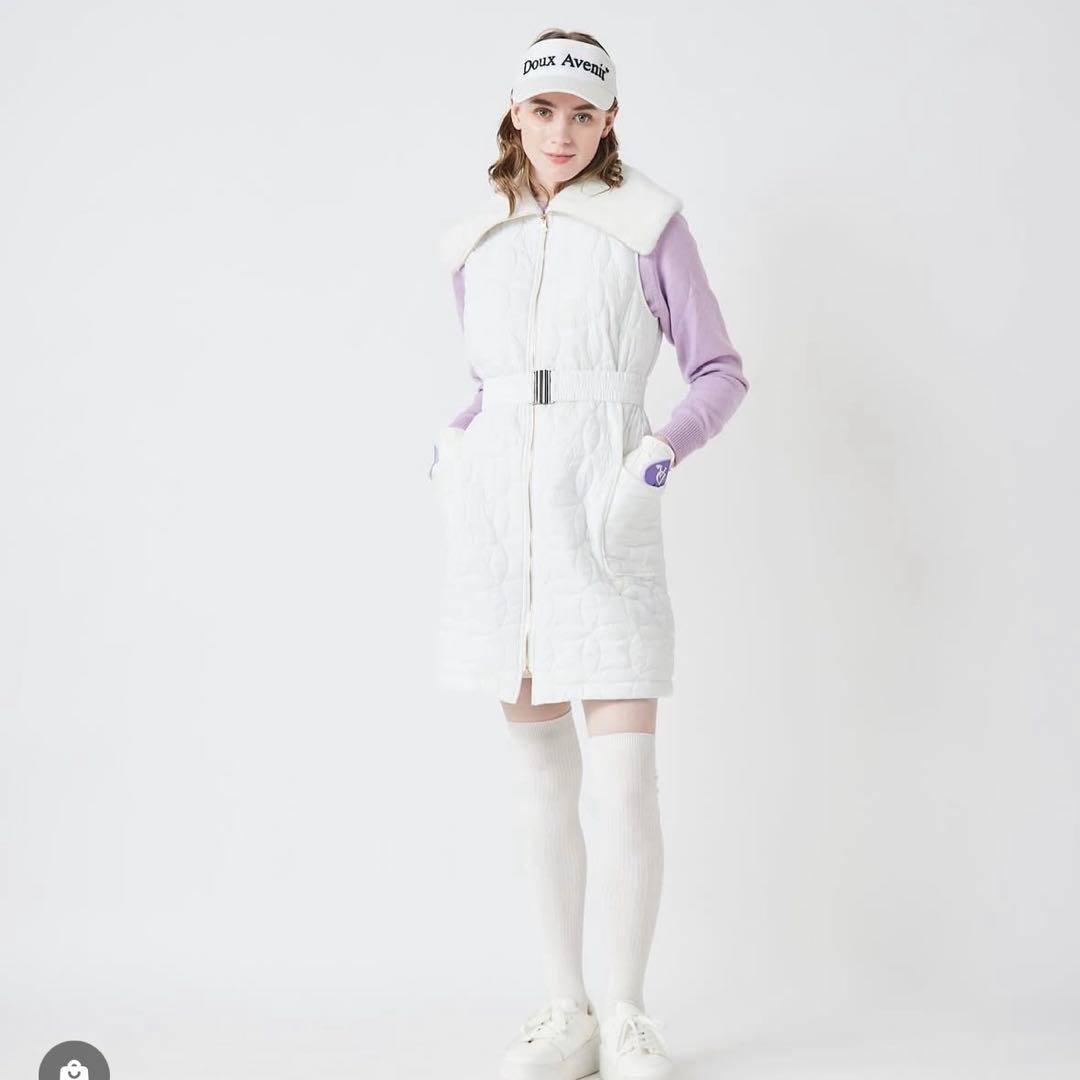 新品⭐︎Doux Avenir ファー付 中綿キルティング ダウン ワンピース