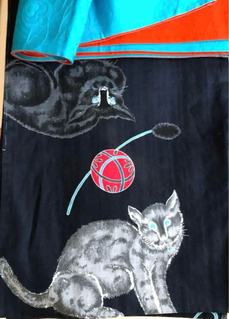 猫柄の浴衣　岡重　新品・未使用品