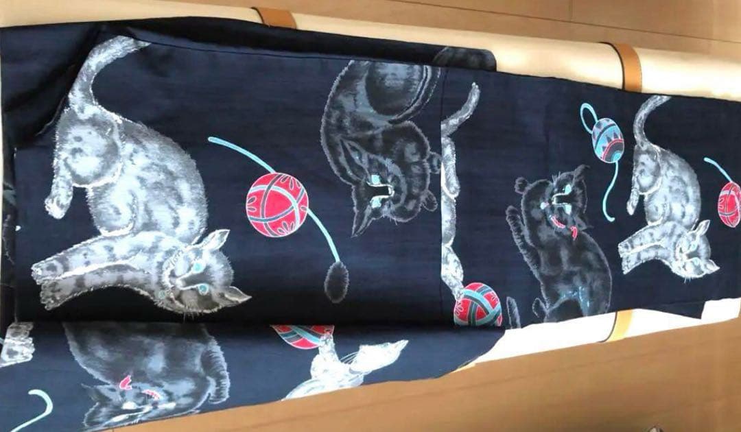 猫柄の浴衣　岡重　新品・未使用品