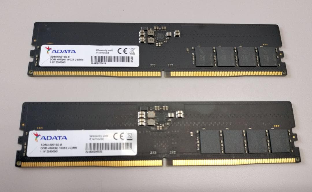デスクトップ PC 用 DDR5 メモリ 16 GB x 2 枚