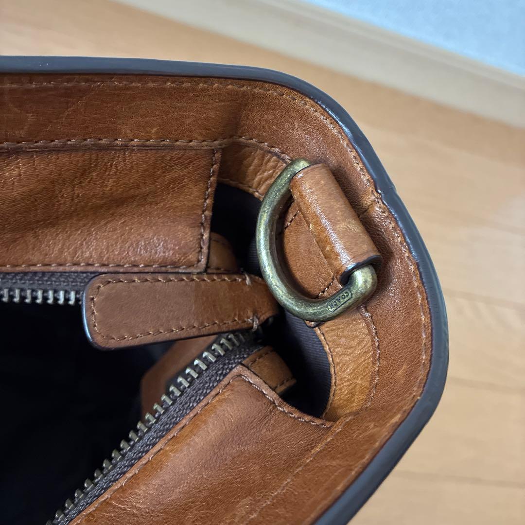 COACH ブラウン レザー トートバッグ