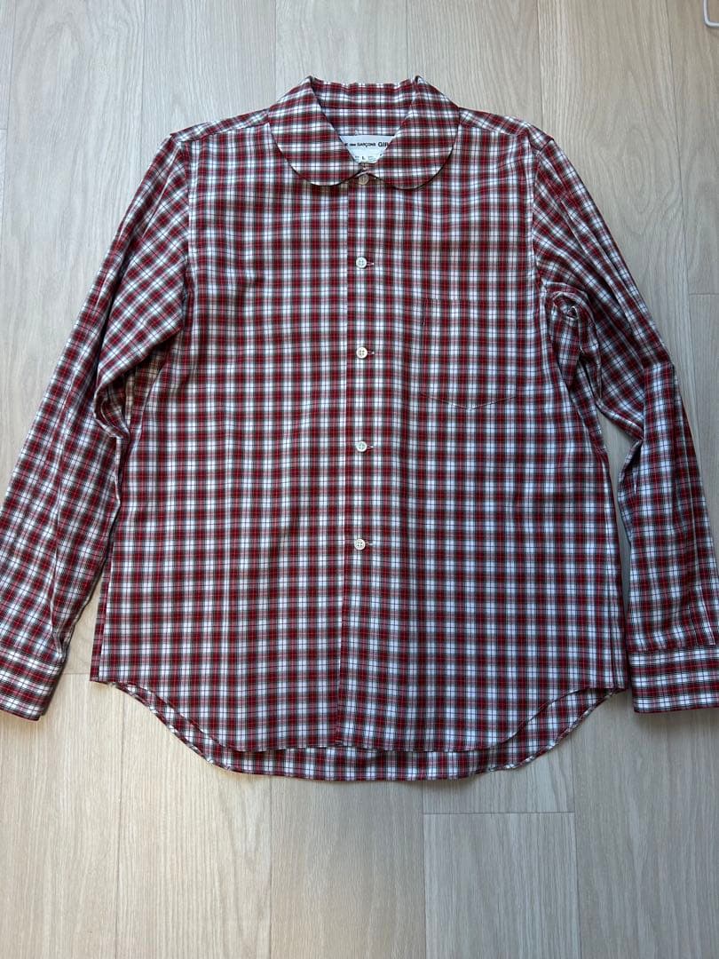 25SS コムデギャルソンガール　チェックブラウス　L