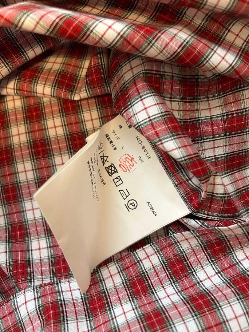 25SS コムデギャルソンガール　チェックブラウス　L