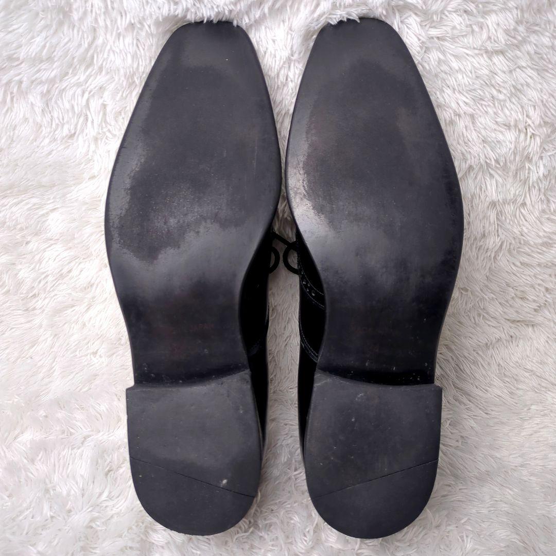 良品 ADELOアデロ 6cmUP シークレットシューズ 24.5㎝ 黒