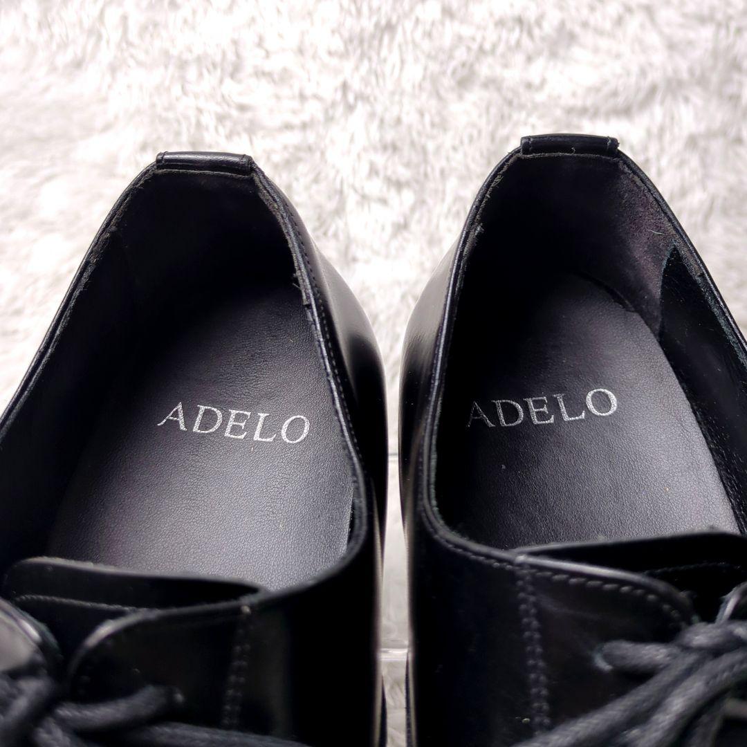 良品 ADELOアデロ 6cmUP シークレットシューズ 24.5㎝ 黒