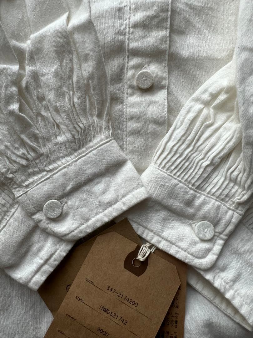 新品maison de soil ミニピンタック シャツ ブラウス ホワイト