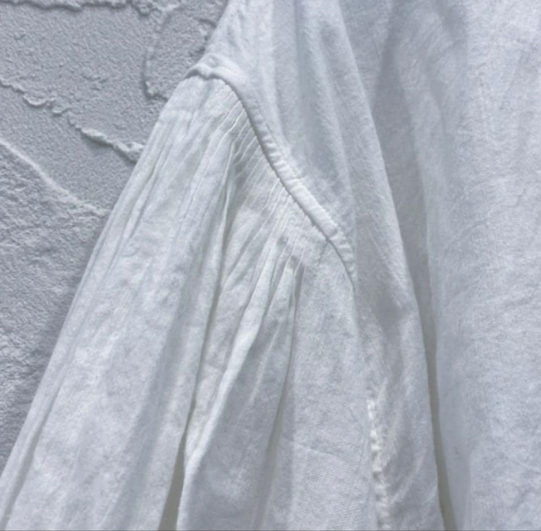 新品maison de soil ミニピンタック シャツ ブラウス ホワイト