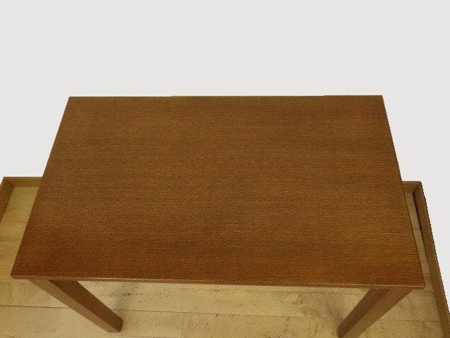 北海道手作り家具　ナラ（楢）材　デスク９００　 引出ＤＵＸ彫刻入　勇峰工芸（新）