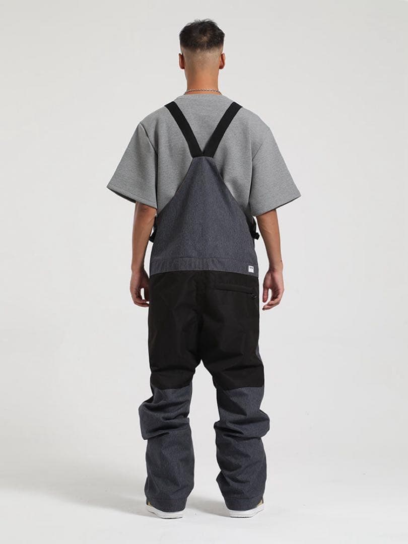 新品タグ付き スキー スノーボード ウェア パンツ オーバーオール デニム調