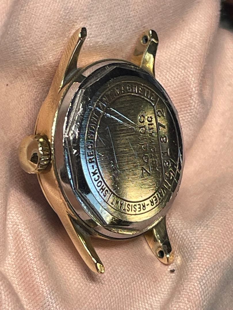 70's YellowGold 厚い金張 SWISS Zodiac 自動巻　稼働