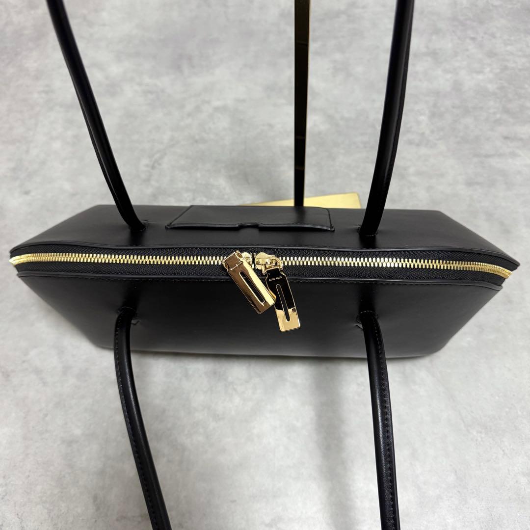 うっちー アドカラム 黒 ゴールド ロングハンドルボストンバッグ