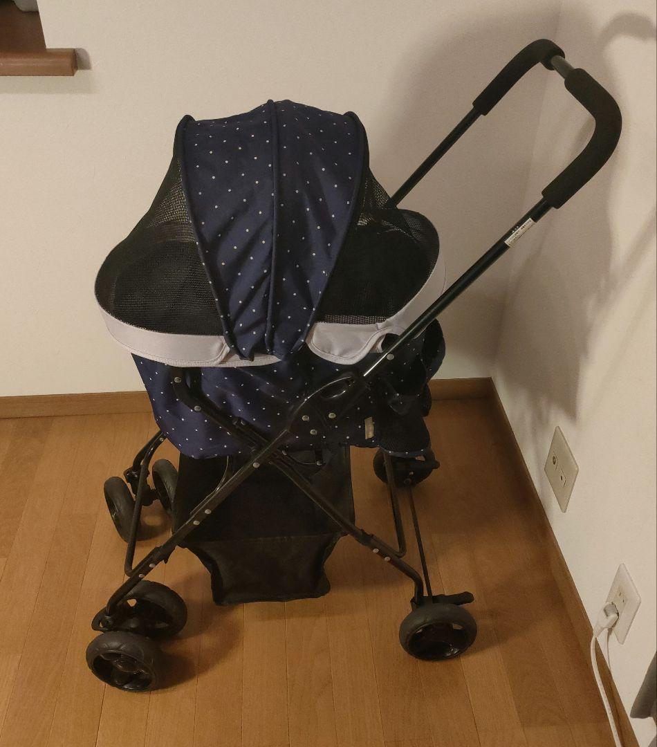 GEX わんわんカートライト 軽量4.8kg ドット模様 ペットカート