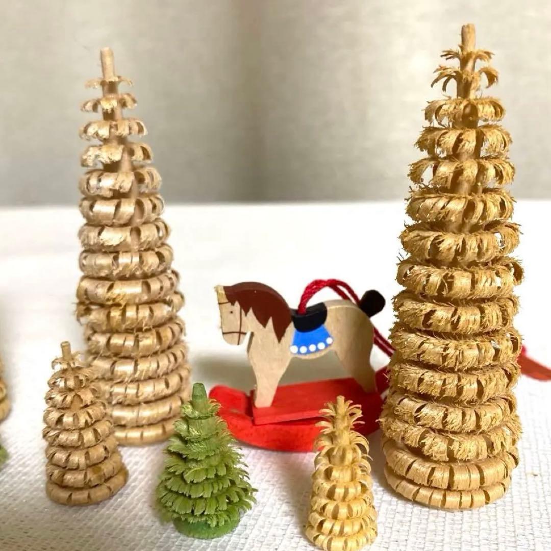 ドイツ製　エルツ　シュパンバーム　ミニチュア　木製　工芸品　クリスマス