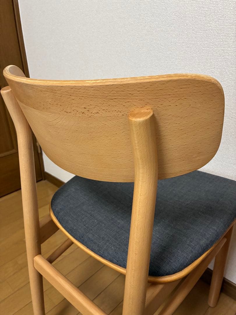 無印良品　ラウンドチェア 布座 ブナ材