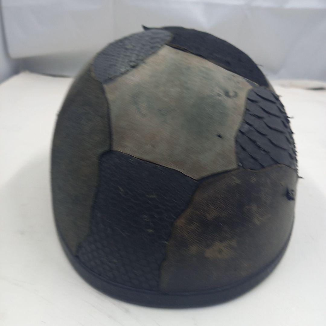 バックボーンパッチワークヘルメット 本革レザーパッチワークヘルメット(装飾用)