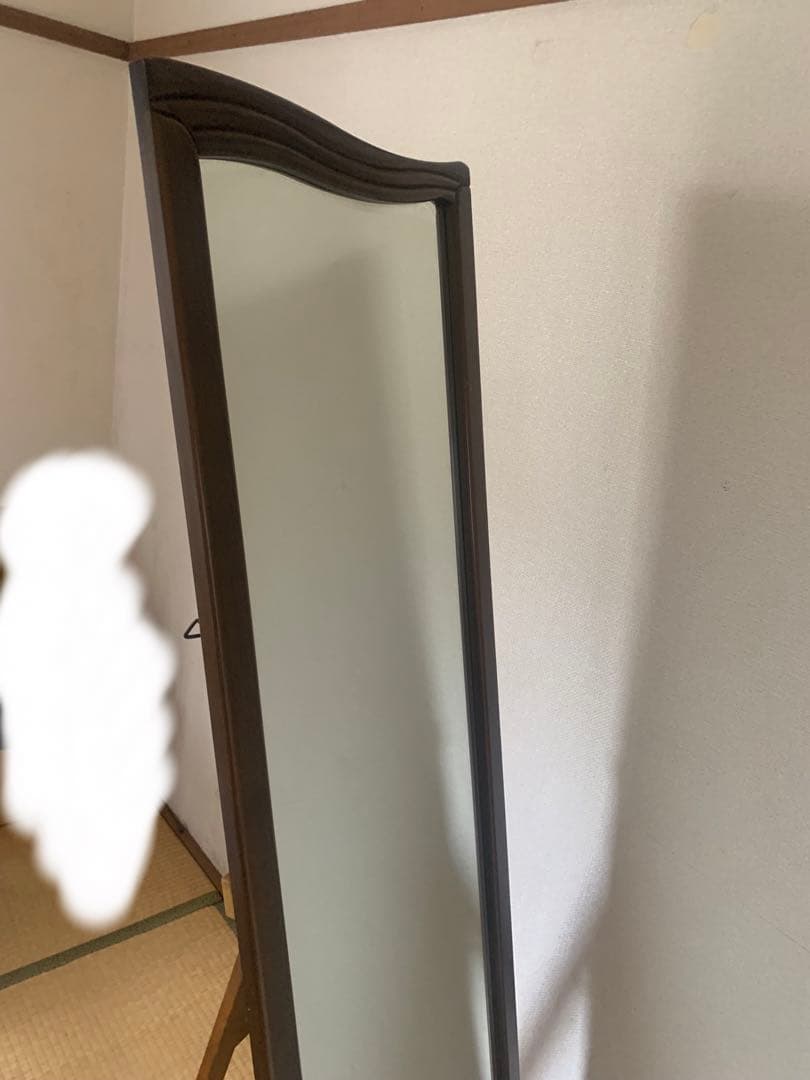 姿見鏡　アンティーク　鏡　ミラー　スタンド鏡　木製