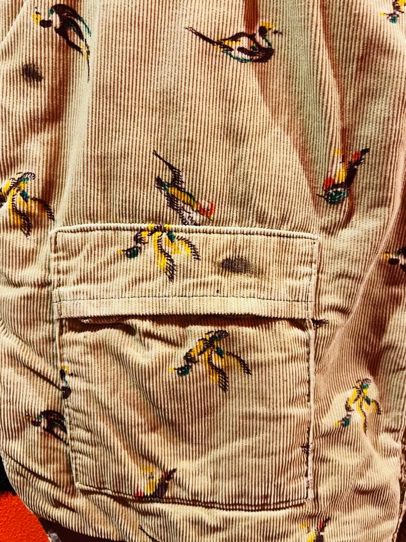 special Duxbak コーデュロイ　総柄　ベスト　vintage 50s