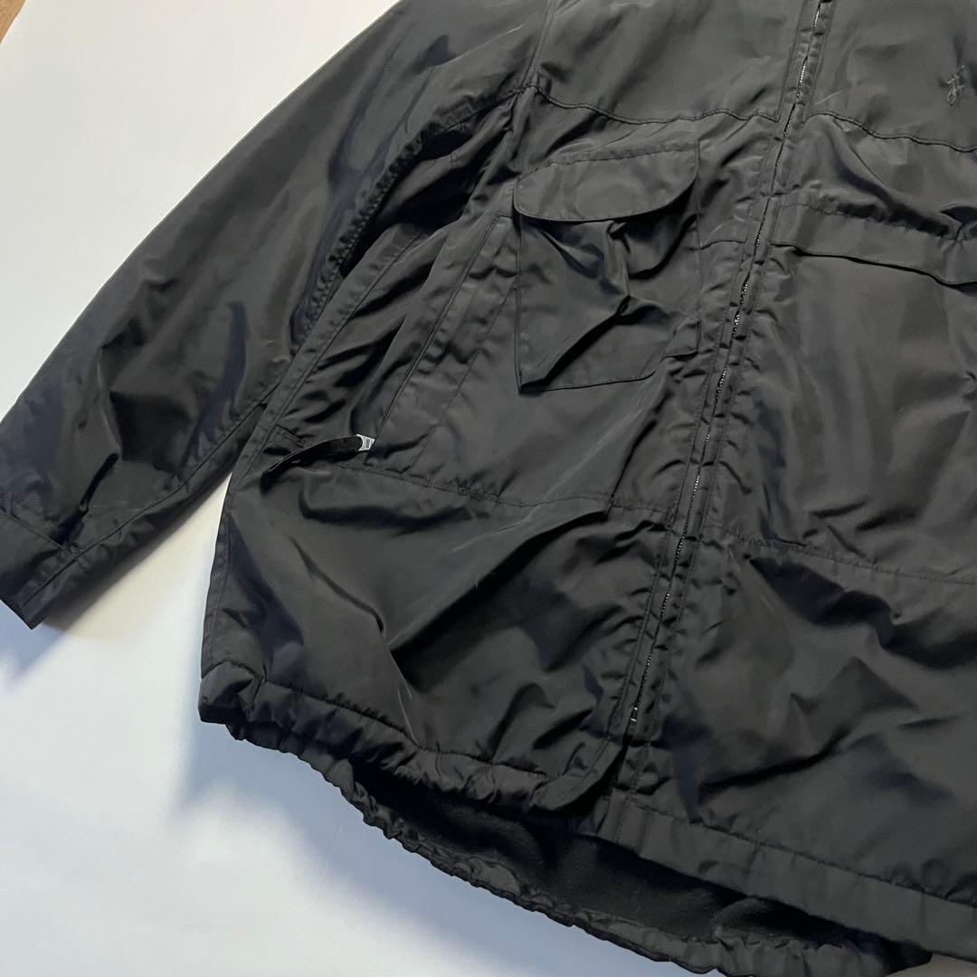ラルフローレン ナイロン フリース 中綿ジャケット ブラック 黒 M L