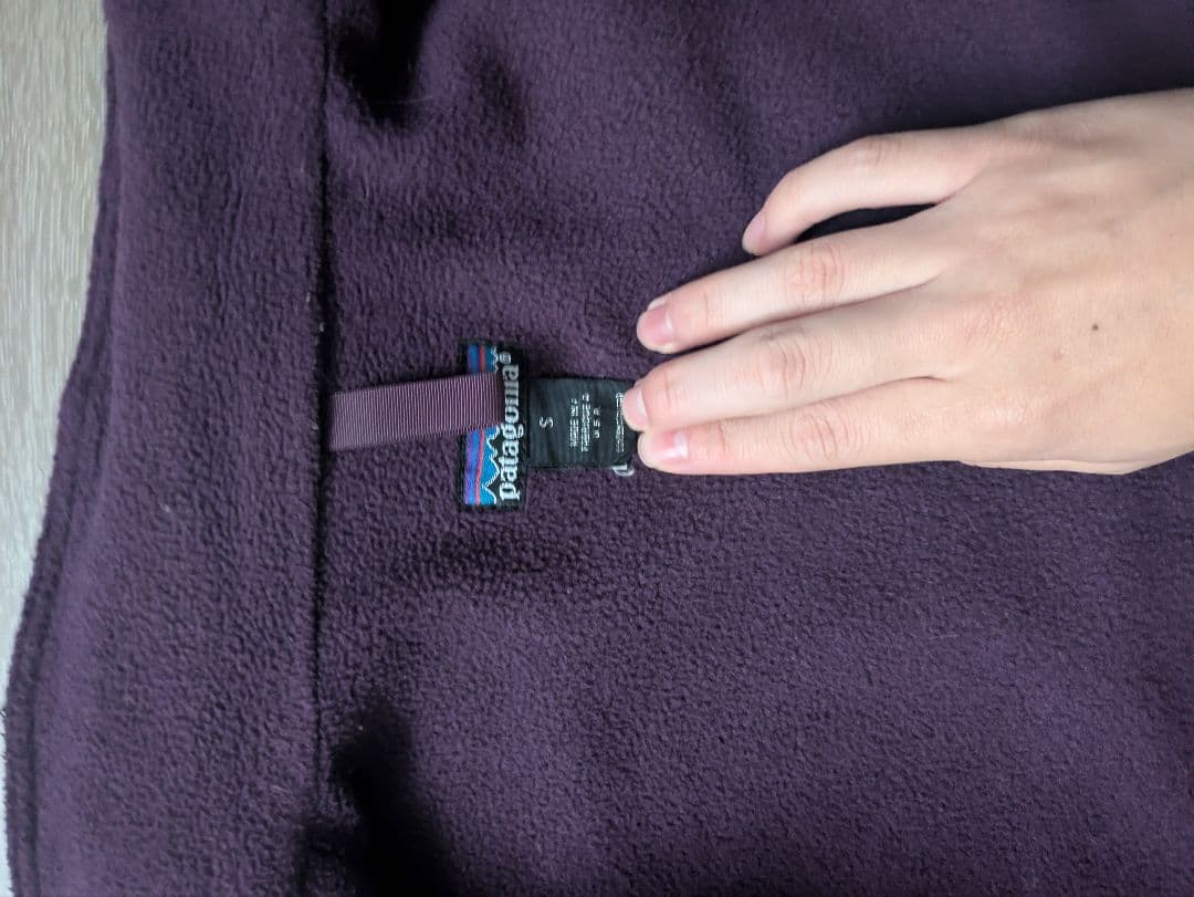 Patagonia　シェルドシンチラ　キャプリーン　美品ブルーブラックusa着画