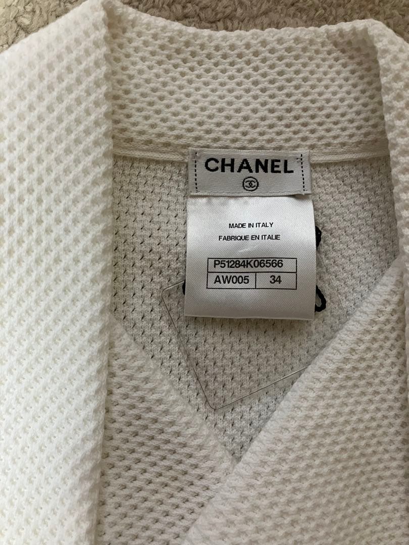 CHANELシャネル ホワイトジャケットミニワンピース 34