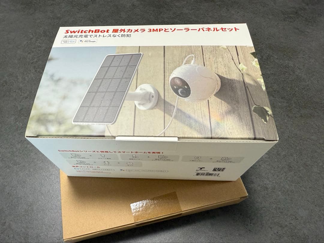 SwitchBot ソーラー屋外用防犯カメラセット 取付金具付き