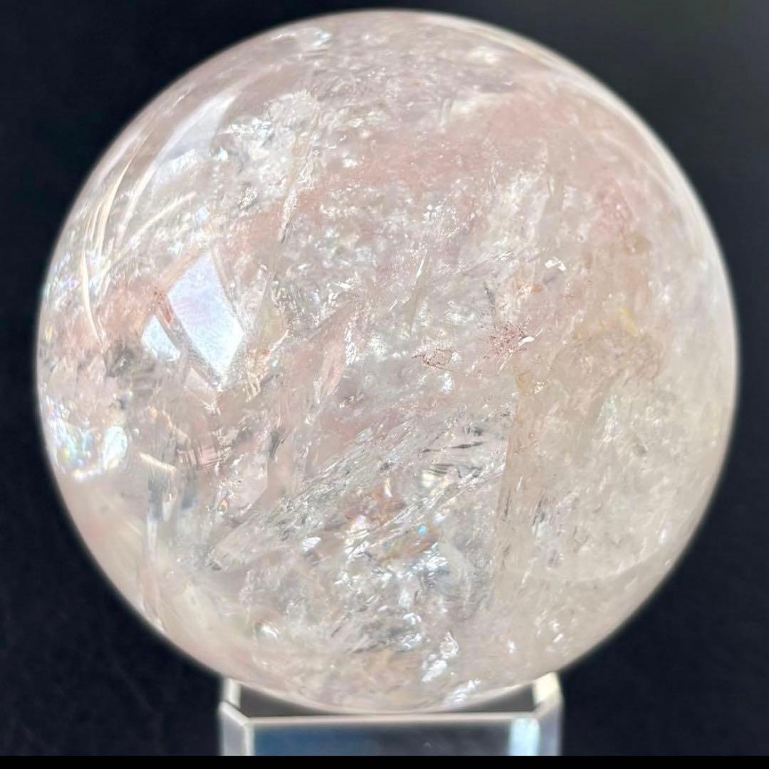 お得★ 大玉 6.6cm ピンクアゼツライト スフィア ピンククォーツ★