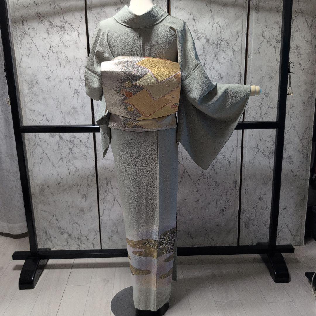 cIoudy 様[坪省平]正絹色留袖京染 本手描友禅本金使用　おしゃれガード落款