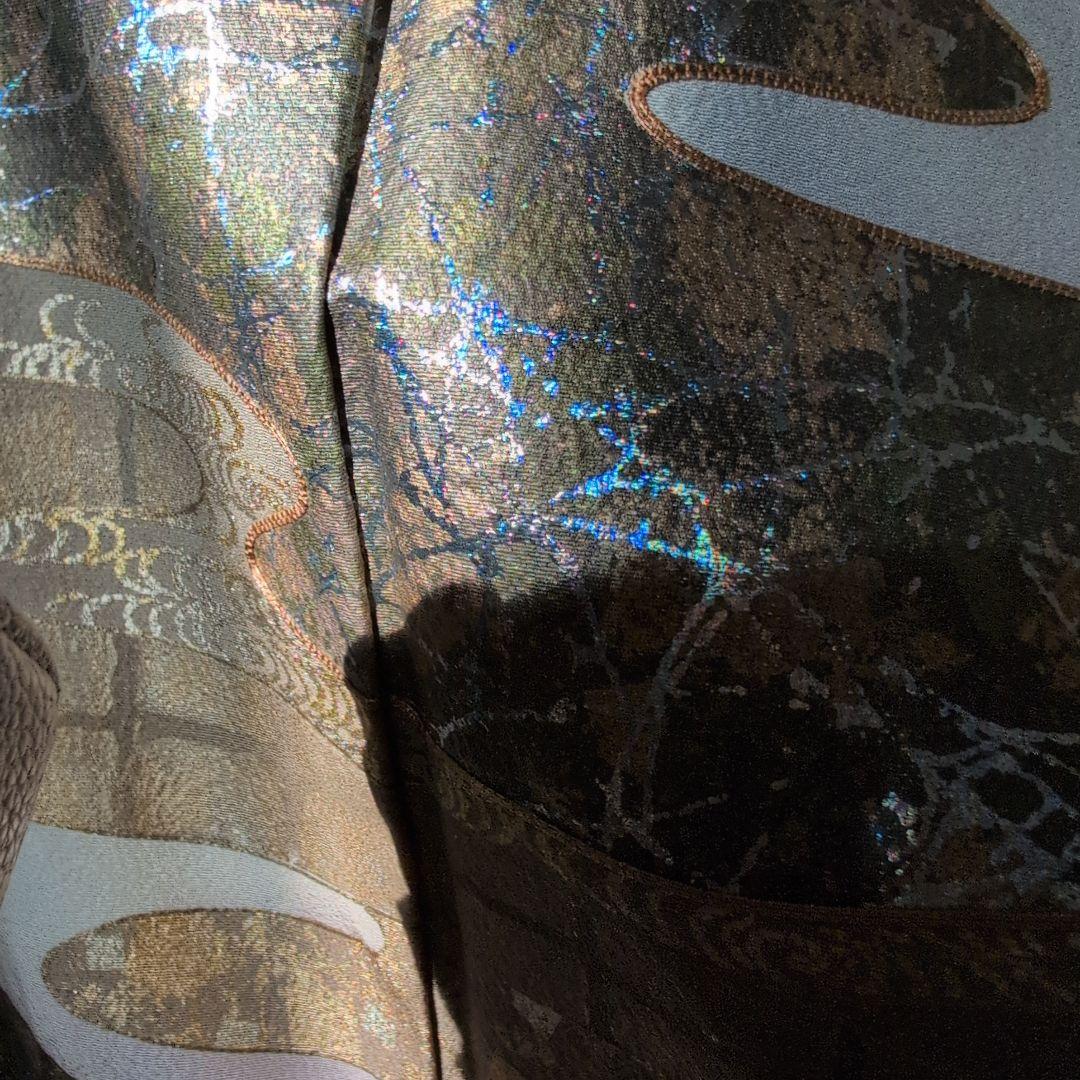 cIoudy 様[坪省平]正絹色留袖京染 本手描友禅本金使用　おしゃれガード落款