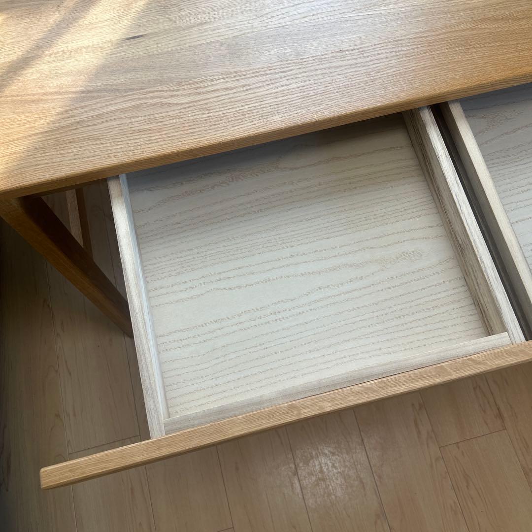 【美品】無印良品　オーク無垢材デスク　1100×550×700