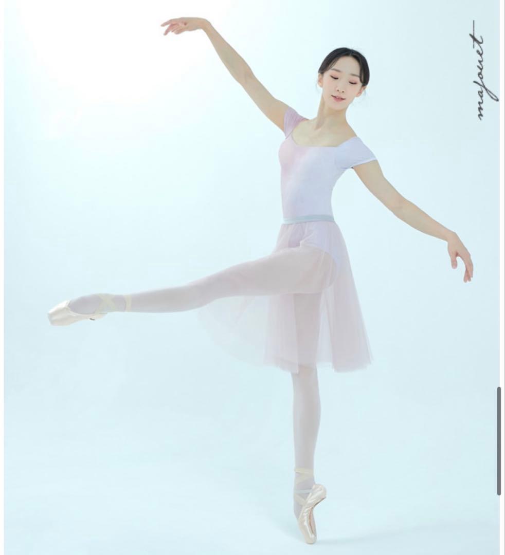 新品　majouet レオタード　ピンク　パープル　半袖　S グラデーション