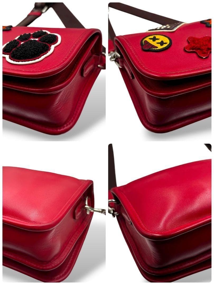 【美品】コーチ ウィズ ペニー ショルダーバッグ カメラバッグ クロスボディ 赤