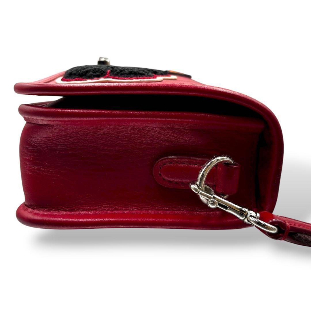 【美品】コーチ ウィズ ペニー ショルダーバッグ カメラバッグ クロスボディ 赤