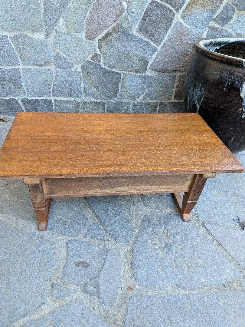 昭和初期木製のアンティークローテーブル