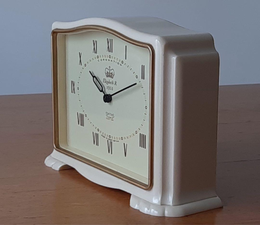 英国SMITHS（スミス社） エリザベス女王（1953年） 戴冠式記念 置時計