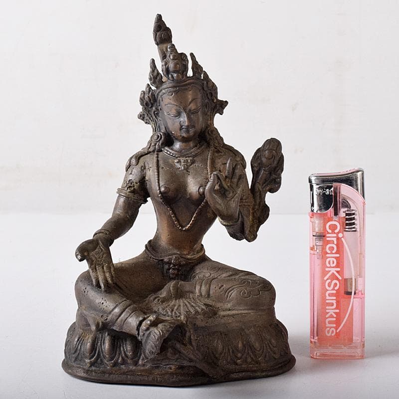 仏教美術　古銅　チベット仏　仏像　置物　M　R8376