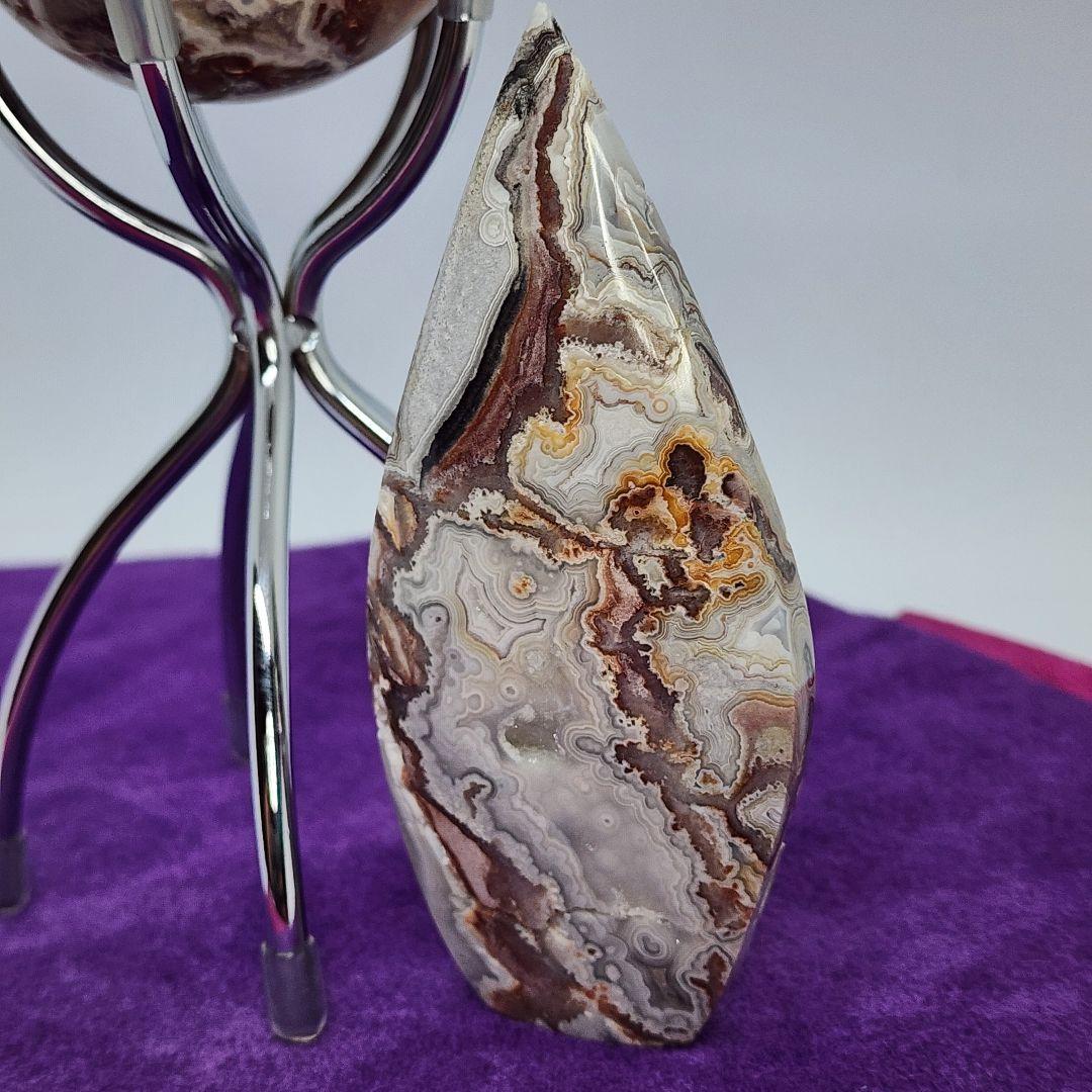 一点物天然石ペアセット クレイジーレースアゲート&マネーアゲート