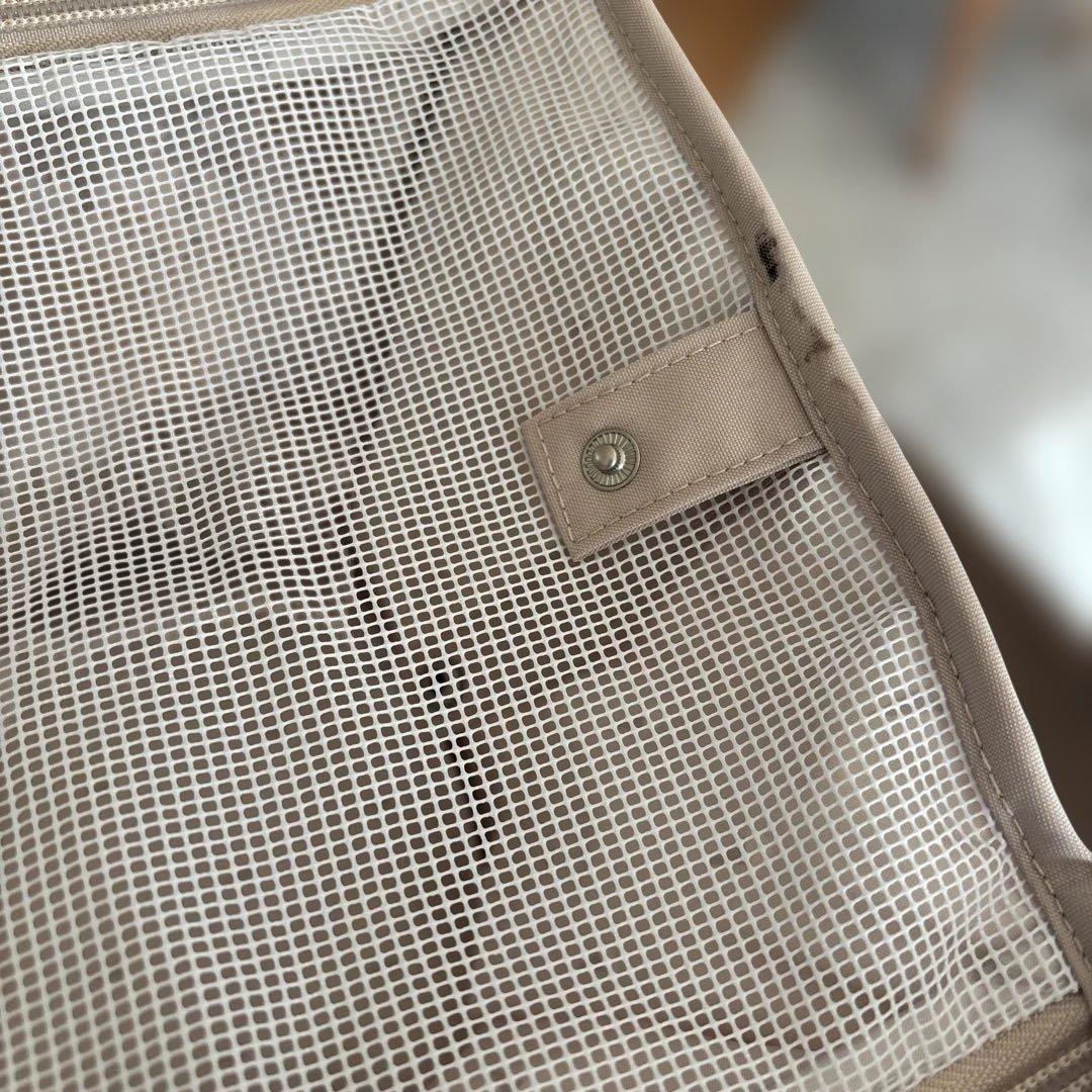 ジェラートピケ 【CAT&DOG】キルティングキャリーバック　ベージュ