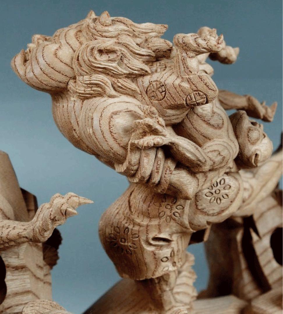 鐘馗捉鬼図　おに退治　河鍋暁斎　箱ありKawanabe Kyosai