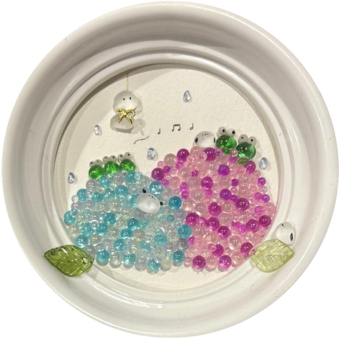 シマエナガ　シャボン玉の旅　。シーグラスアート