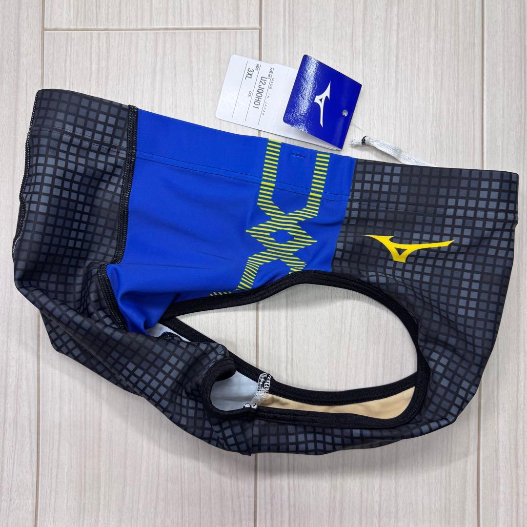 ミズノ　女子陸上レーシングショーツ　3XLサイズ　ブラック×ブルー×イエロー