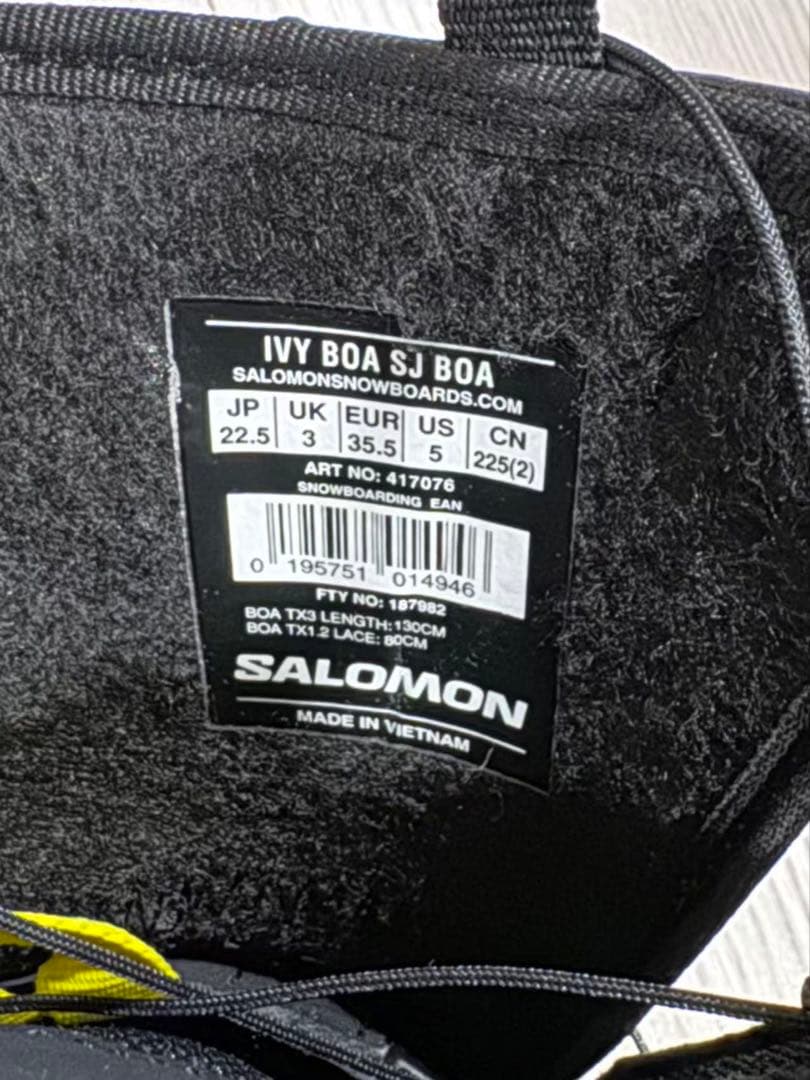 SALOMON BOA ブラックスノーボードブーツ