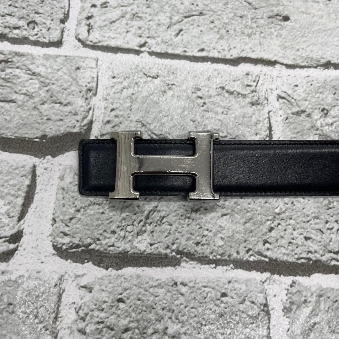 エルメス ベルト コンスタンス Hバックル リバーシブル レザー ブラック 75