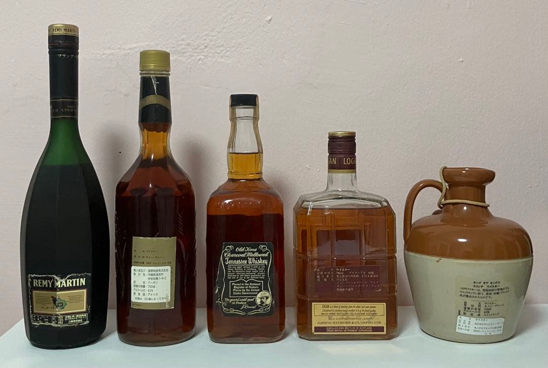 洋酒5本セット　ウイスキー　バーボン　ブランデー